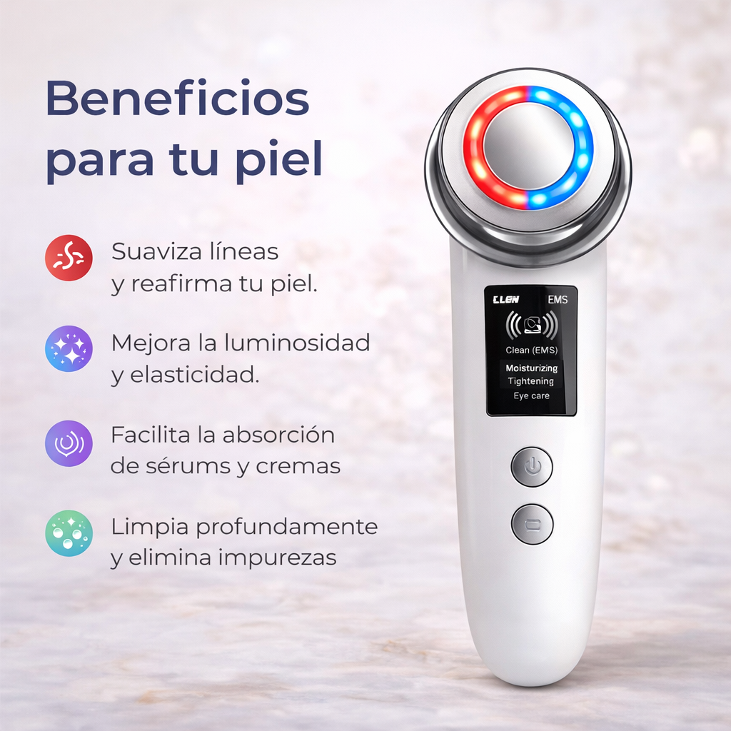 Limpiador y Masajeador Ultrasónico Facial