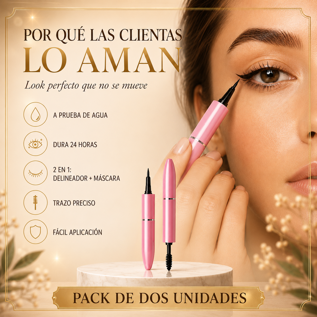 Máscara de Pestañas & Delineador 2 en 1