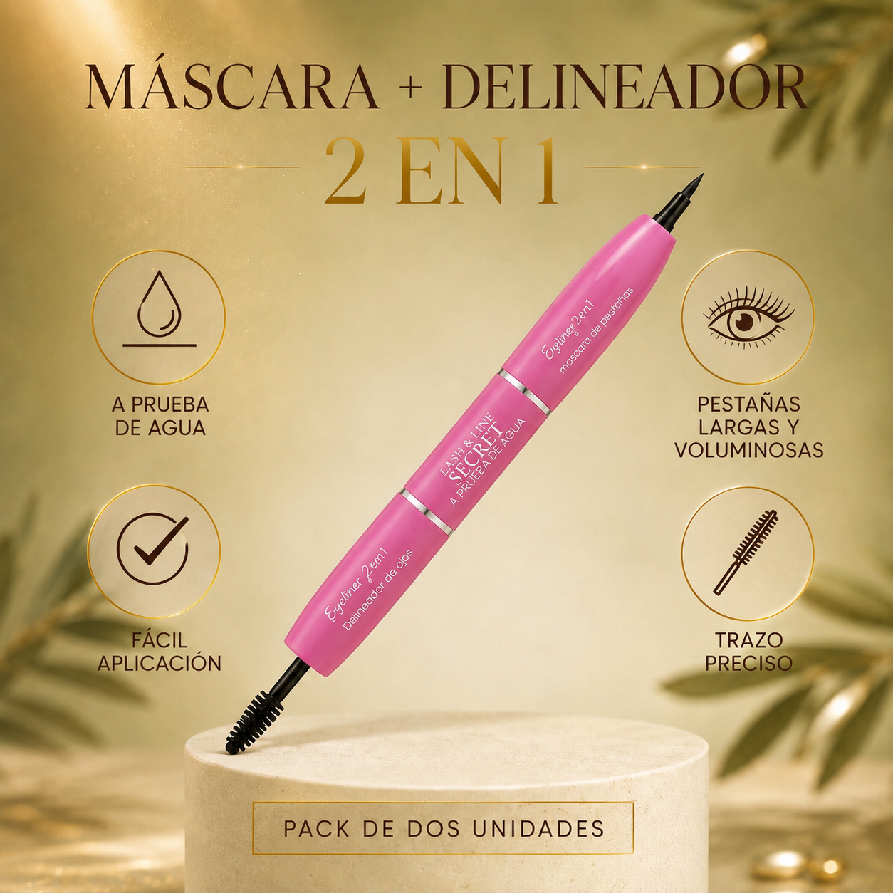 Máscara de Pestañas & Delineador 2 en 1