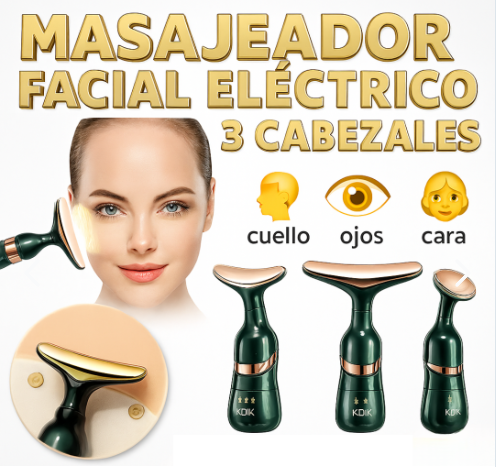 Masajeador Eléctrico Facial 3 En 1